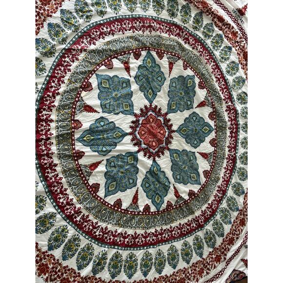 Pottery Barn Aurora Medallion Queen / Full Duvet Multicolored cotton 92 X 88" - Picture 6 of 16